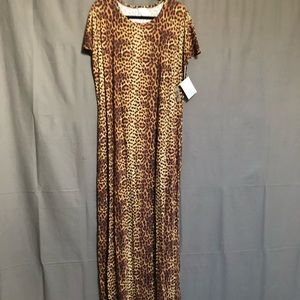 Lularoe Maria dress 2X in leopard print.